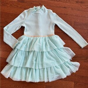 Janie and jack Mint Green Ruffled Dress